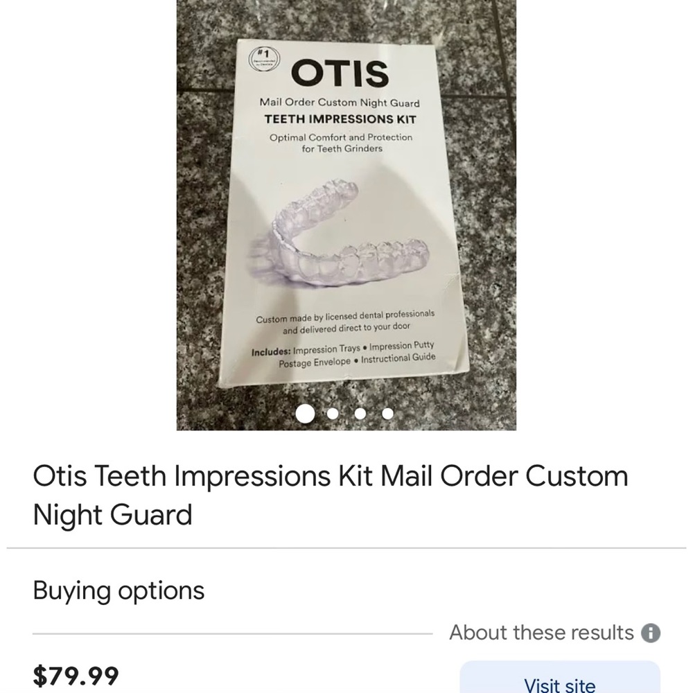 Otis teeth impression night guard kit NEW In Package NEVER Opened